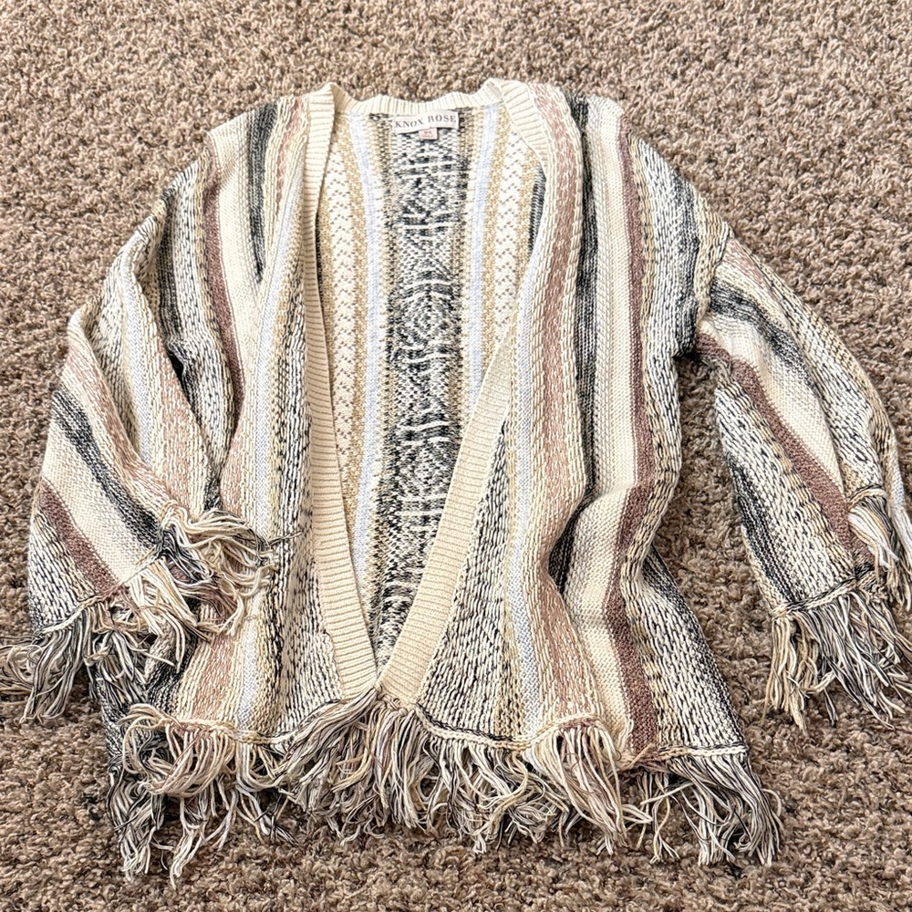Fringe Knit Cardigan
